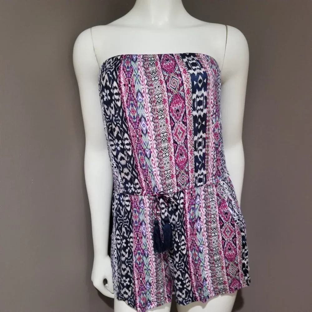 Lucky Brand Boho Chic Romper Cover-up Size Medium - Picture 2 of 11
